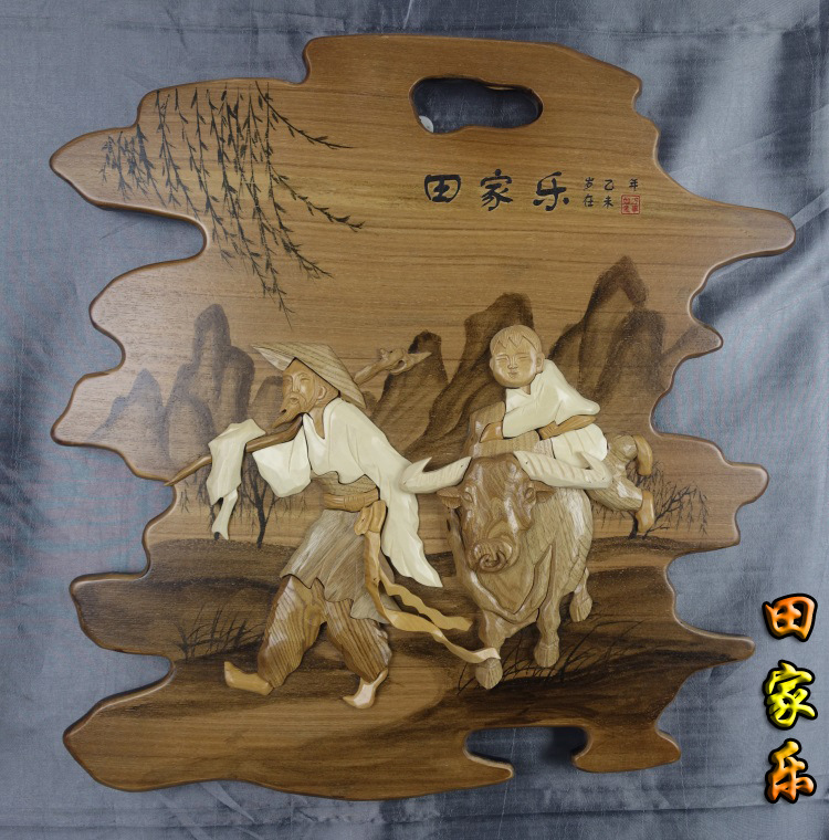 实木手工雕刻画实木工艺品礼品厂家批发木制工艺品木拼画人物系列